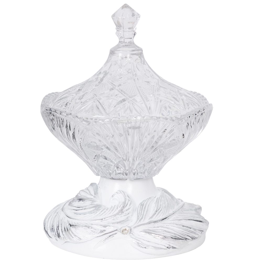 Сахарница с крышкой Боа стеклянная