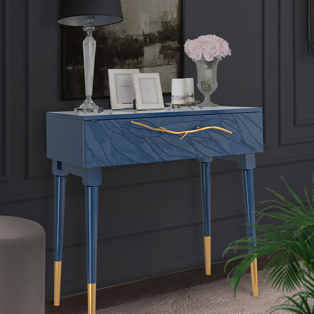 Консоль Эстетика Флоры Цветная Стиль Золото