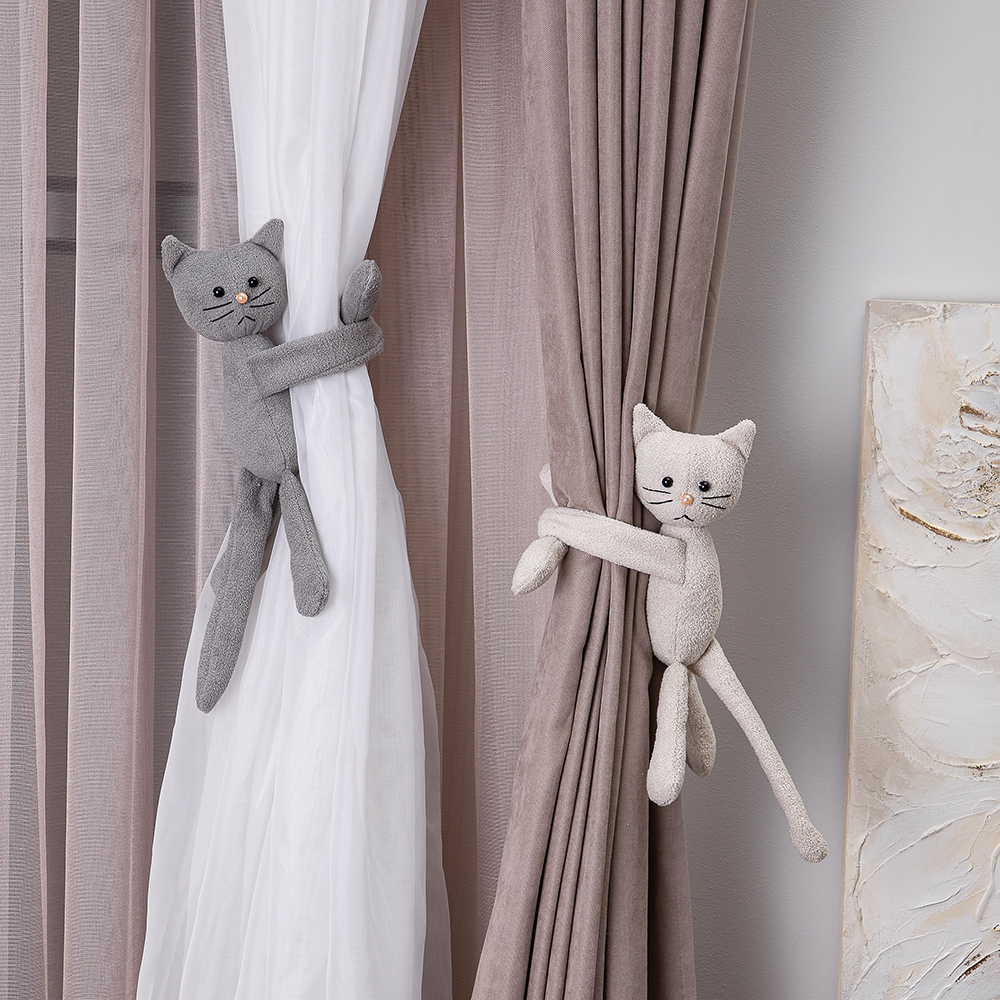 Текстильный подхват для штор Кошка
