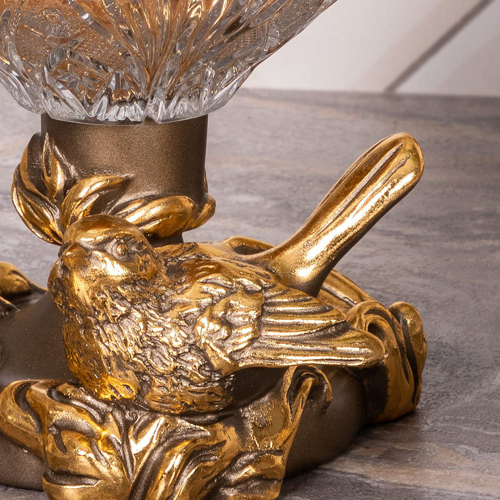 Сахарница с крышкой Пташка стеклянная