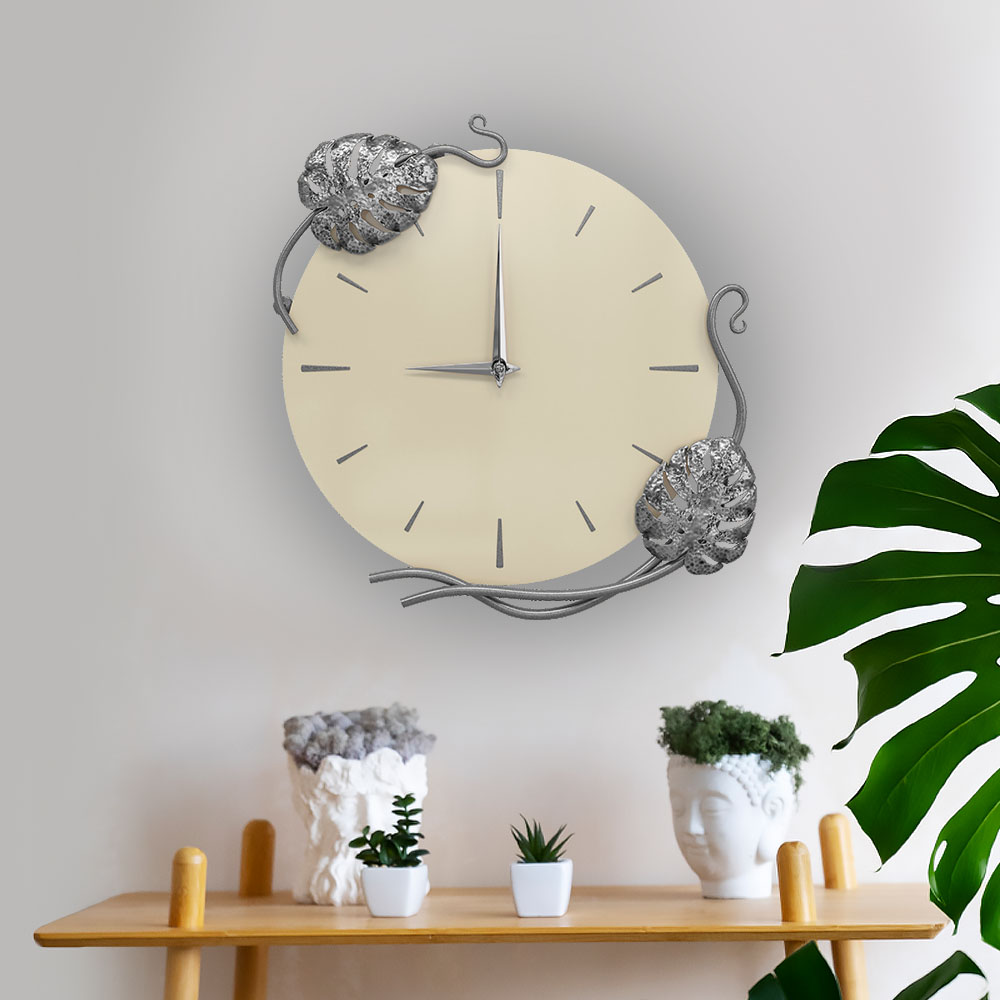 Часы настенные Монстера Цветные